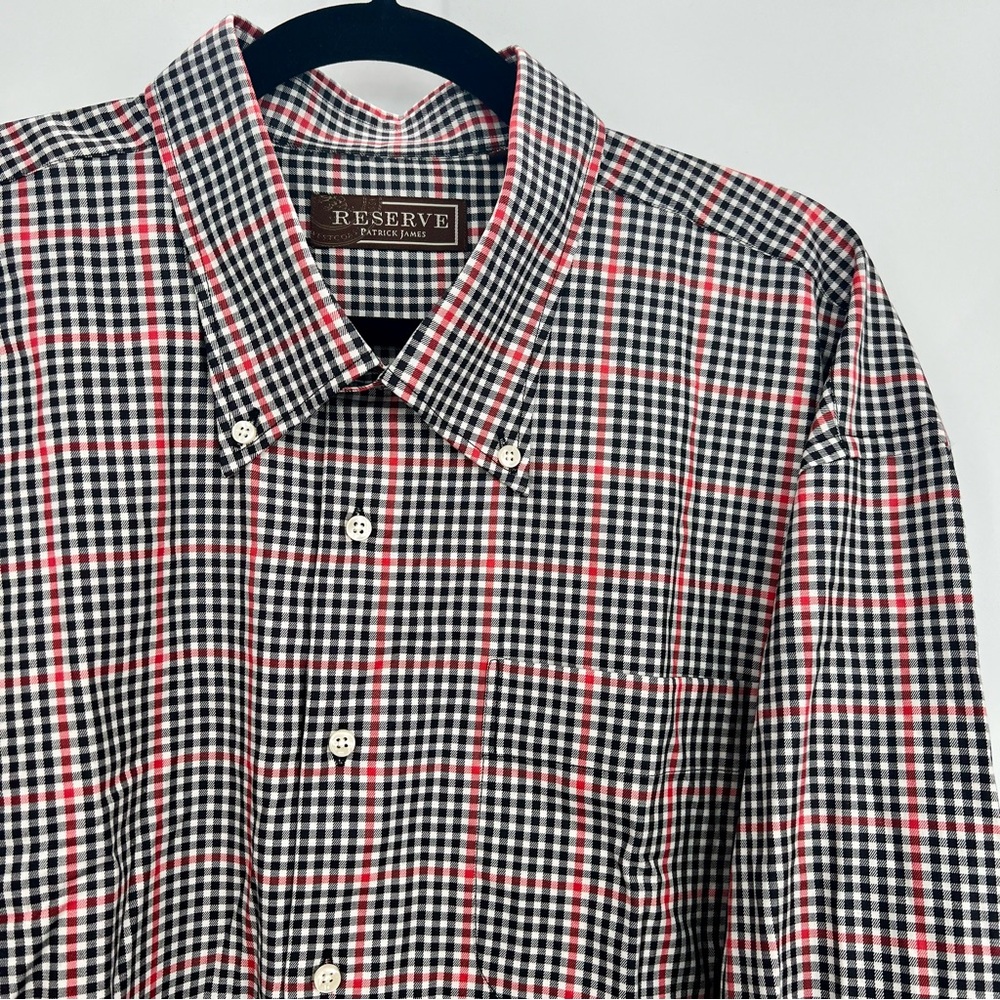 Reserve Patrick James Western Button Down Long Sleeve Plaid Shirt Top XXL - Picture 4 of 7